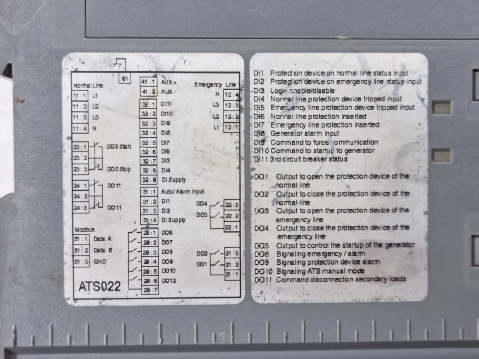 ABB ATS022 AUTOMATIC POWER SWITCH CONTROLLER ATS022